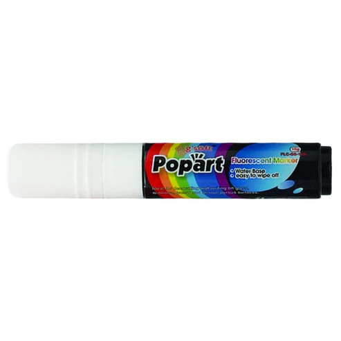 Winco MBPM-W 0.06" Chisel Tip Neon White Deluxe Plus Neon Marker