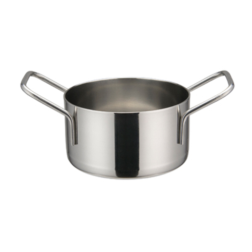 Winco DCWE-103S
 3-1/2"
 10 Oz.
 Stainless Steel
 Round
 Mini Casserole