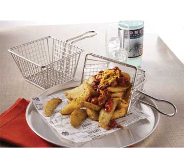 American Metalcraft MSQBSKT Stainless Steel Square Serving Fry Basket
