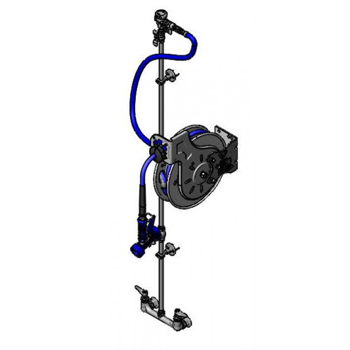 T&S Brass B-7132-U03XS2C Hose Reel Assembly wall-mount open stainless steel hose reel with 3/8"