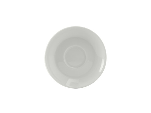Tuxton BPE-0451 4-5/8" Porcelain Porcelain White Round Cappuccino Saucer (2 Dozen Per Case)