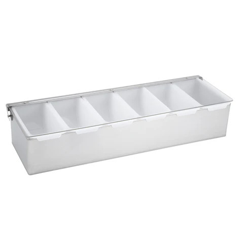 Winco CDP-6 18"L x 6"W x 3-5/8"H Stainless Steel Condiment Dispenser