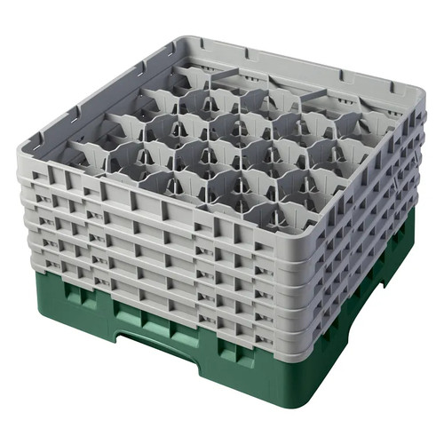 Cambro 20S958119 Camrack Glass Rack With (5) Soft Gray Extenders - 2 Cases
