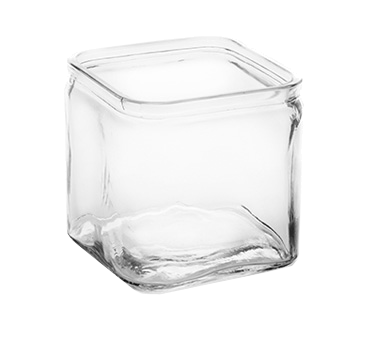 American Metalcraft GJ40 40 Oz. Clear Square Glass Jar