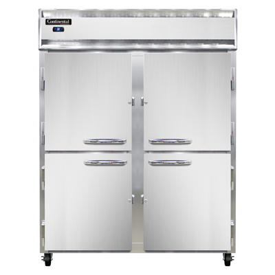 Continental Refrigerator 2RENSAHD 57" W Two-Section Solid Door Reach-In Extra-Wide Refrigerator