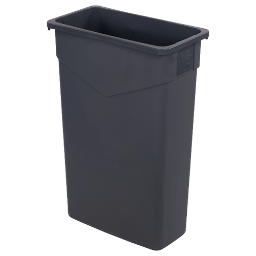 Carlisle 34202323 23 Gallon Rectangular Polyethylene Gray Trimline Waste Container