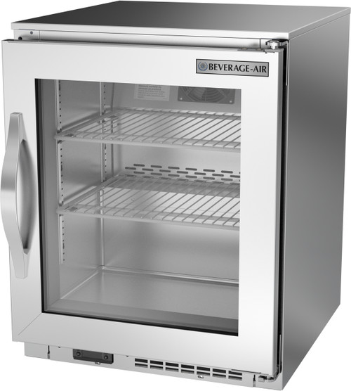 Beverage Air UCF20HC-25-15 20"W One-Section Glass Door Undercounter Ice Cream Freezer