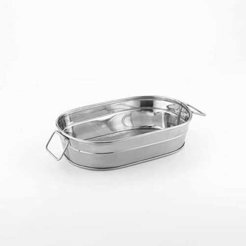 American Metalcraft STUB69 24 Oz. Oval Stainless Steel Tub 8.75" L x 5.5" W x 2.5" H