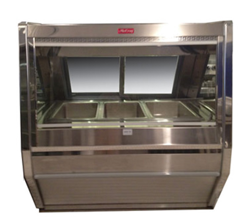 Howard McCray CHS40E-8 Hot Food Case 100-1/2"W 6 Individual Thermostatically Controlled Wells With White Exterior & Stainless Steel Interior