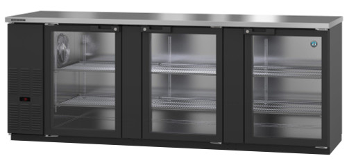 Hoshizaki BB95-G 95.5"W Three-Section Glass Door Refrigerated Back Bar Cooler