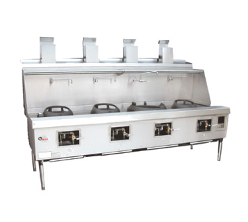 Town MF-4-SS-LP 112" W Liquid Propane Wok Range