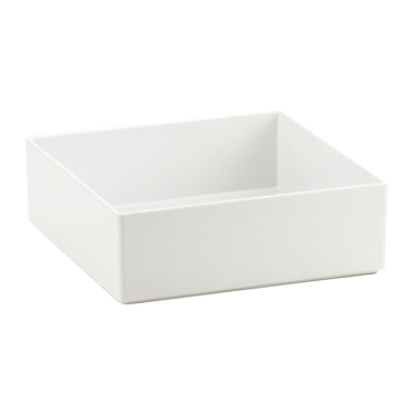 Cal-Mil 1393-15M
 Plastic
 White
 Square
 Cater Choice Box