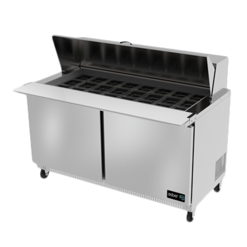 Asber APTM-60-24 60" W Two Door Mega Top Sandwich or Salad Prep Table