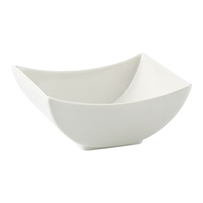 CAC China SHA-B46 12 Oz. Bone White Porcelain Rectangular Sushia Bowl (3 Dozen Per Case)