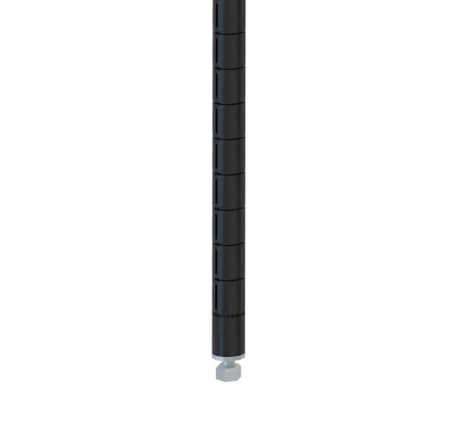 Metro 63Pqbl Qwikslot Post 63-9/16"H Clip Snaps Into Slot Black Epoxy Finish