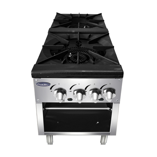 Atosa ATSP-18-2-NG 18" W Stainless Steel Natural Gas CookRite Stock Pot Stove - 160,000 BTU