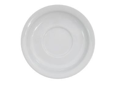 CAC China NCN-2 5.63" Dia. Super White Porcelain Round Clinton Saucer (3 Dozen Per Case)