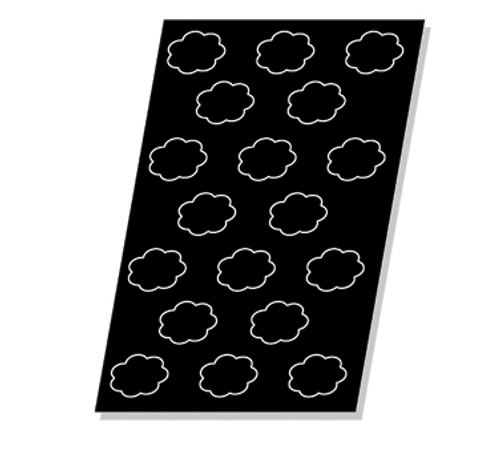 Matfer Bourgeat 336090 Flexipan Charlottes Mold 18 Per Sheet 3-2/5 Oz. Cap. 3" Dia. x 1-1/2"H Food Grade Silicone