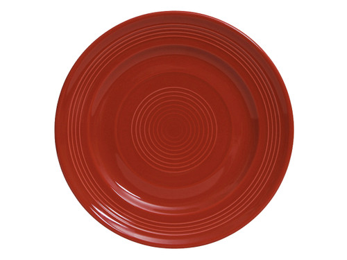 Tuxton CQA-104 10-1/2" Ceramic Cayenne Round Plate (1 Dozen)