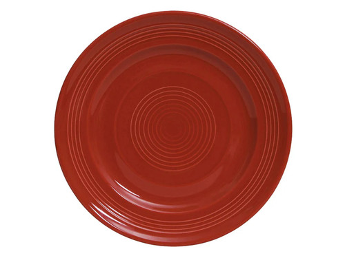 Tuxton CQA-104 10-1/2" Ceramic Cayenne Round Plate (1 Dozen)
