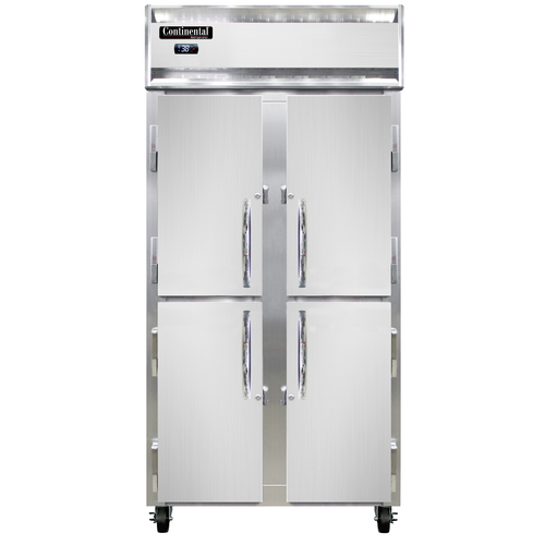 Continental Refrigerator 2RSENHD 36.25" W Two-Section Solid Door Reach-In Slim Line Refrigerator