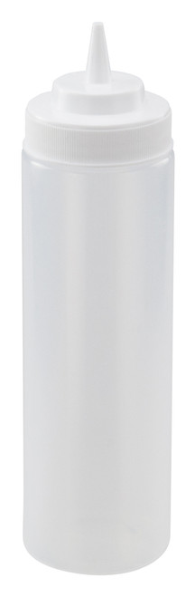 Winco PSW-24 24 oz Clear Plastic Squeeze Bottle (6 Each Per Pack)