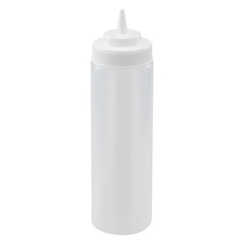 Winco PSW-24 24 oz Clear Plastic Squeeze Bottle (6 Each Per Pack)