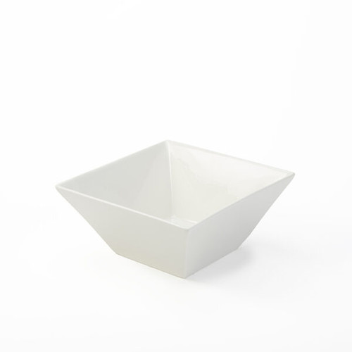 American Metalcraft WFB9 85 Oz. Porcelain White Square Prestige Bowl