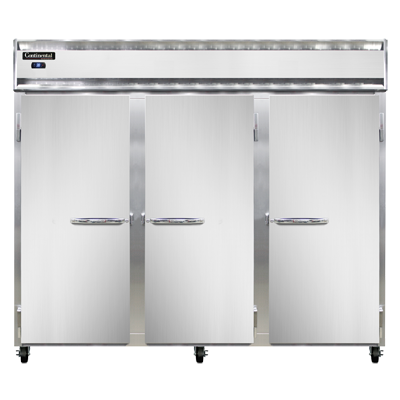 Continental Refrigerator 3RENSA 85.5" W Three-Section Solid Door Reach-In Extra-Wide Refrigerator