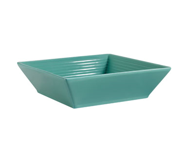 CAC China TG-B6-G 15 Oz. Green Porcelain Square Tango Bowl (2 Dozen Per Case)
