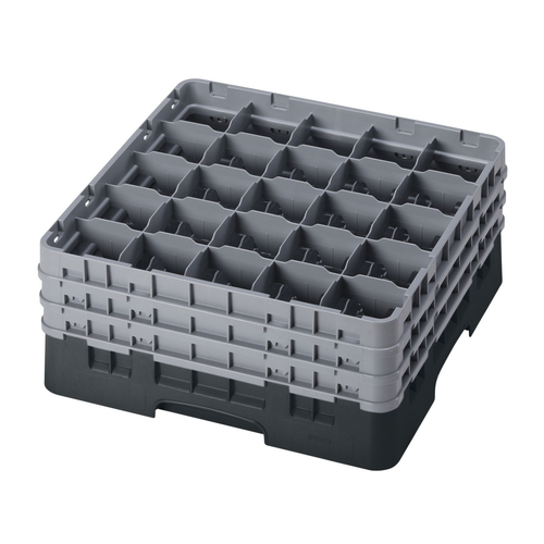 Cambro 25S738110 Camrack Glass Rack With (3) Soft Gray Extenders - 3 Cases