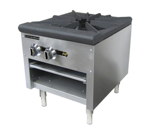 Admiral Craft BDCTSP-1/NG 18" W Natural Gas Black Diamond Stock Pot Burner - 80,000 BTU
