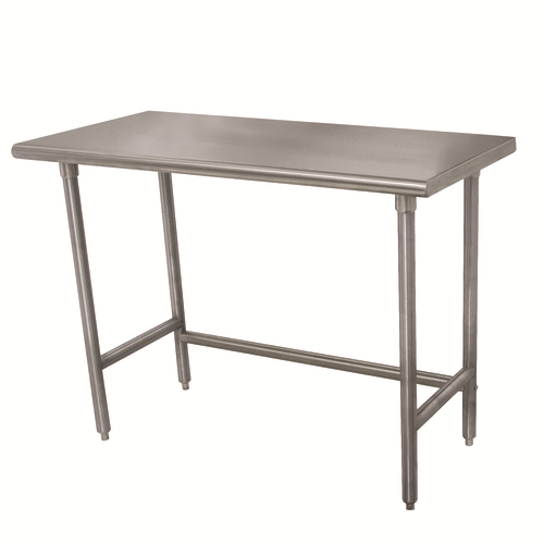 Advance Tabco TELAG-248-X 96" W x 24" D 16 Gauge 430 Stainless Steel Top Special Value Work Table