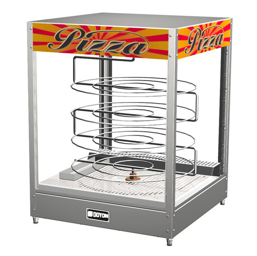 Doyon DRPR4 Food Warmer/Display Case Countertop With Revolving Four Tier Interior Rack Capacity 120V