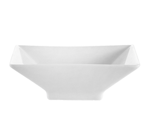 CAC China CTY-36 12 Oz. Super White Porcelain Square CitySquare Bowl (3 Dozen Per Case)