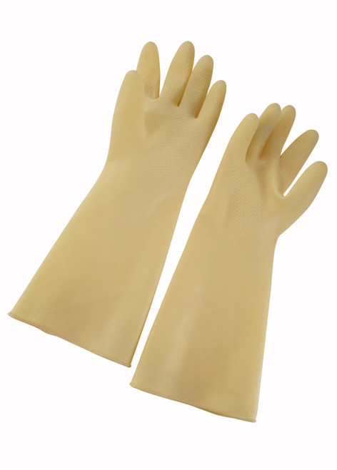 Winco NLG-916 Medium Yellow Natural Latex Glove (1 Pair)