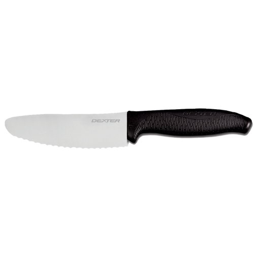 Dexter SG164-6SCB-PCP 6" Scalloped Edge SofGrip Sandwich and Utility Knife with Soft Rubber Grip Handle