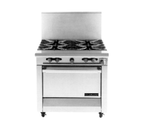 Garland M44S-NG 34" Natural Gas Heavy Duty Range - 140,000 BTU