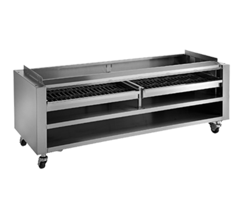 Vulcan SMOKER-VCCB60 60" W Stainless Steel Undershelves Wood Assist Smoker Base