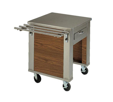 Piper Products 2-MCU Stainless Steel Elite Mitered Corner Serving Counter Mobile Modular Open Base