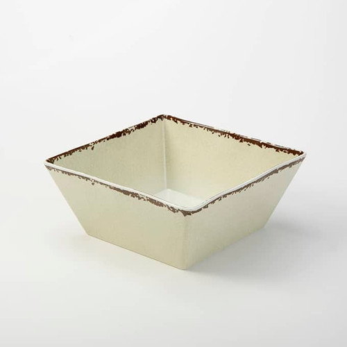 American Metalcraft AWMSQ94 125 Oz. Plastic White Square Serving Bowl