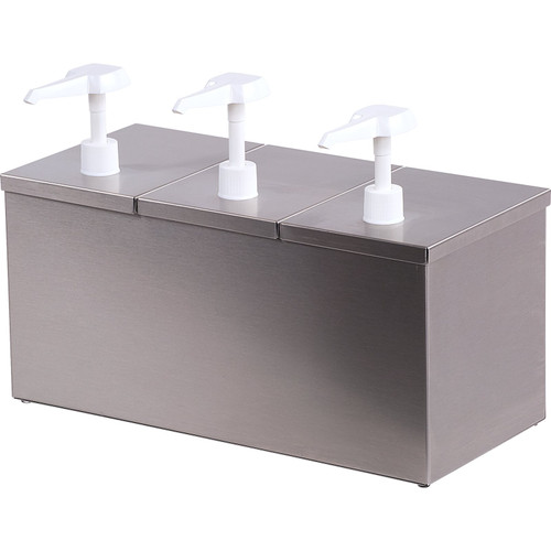 Carlisle 38623IB Topping Rail Dispenser 15.88"W x 7.38"D x 11"H Insulated Triple Unit Countertop Design