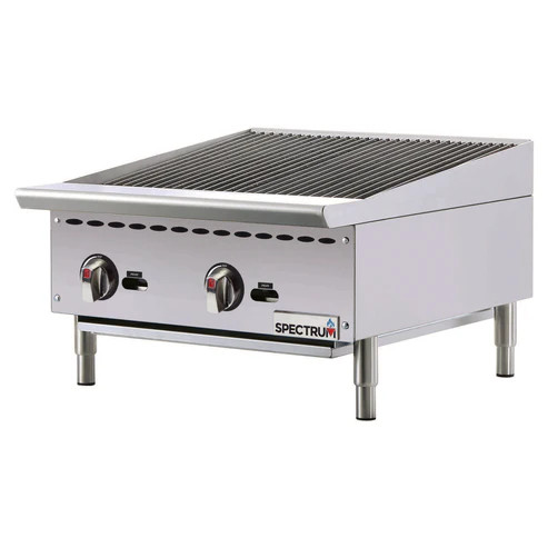 Winco NGCB-24R 24" Natural Gas Countertop Spectrum Charbroiler - 70,000 BTU