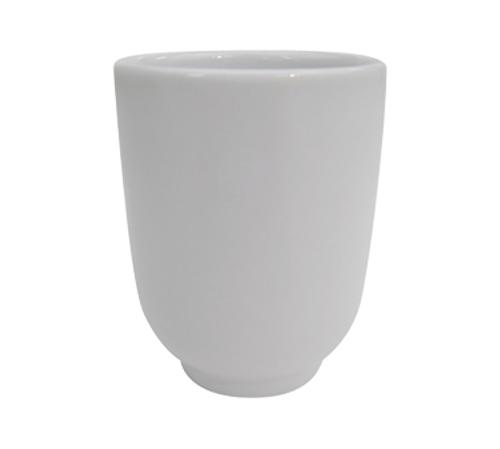 CAC China SHA-17 8 Oz. Super White Porcelain Round Tall Sushia Tea Cup (3 Dozen Per Case)