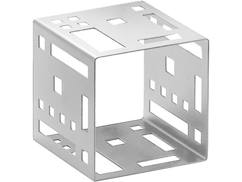 Cal-Mil 1607-5-55 5"W Square Stainless Steel Squared Cube Riser