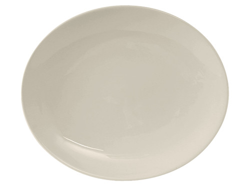 Tuxton VEH-130 Ceramic American White/Eggshell Oval Platter (1 Dozen)