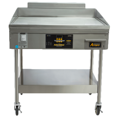 AccuTemp PGF1201B4850-S2 48" x 24" Liquid Propane Accu-Steam Griddle with Stand and Casters - 85,000 BTU