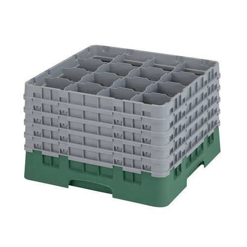 Cambro 16S1058119 Camrack Glass Rack With (5) Soft Gray Extenders - 2 Cases