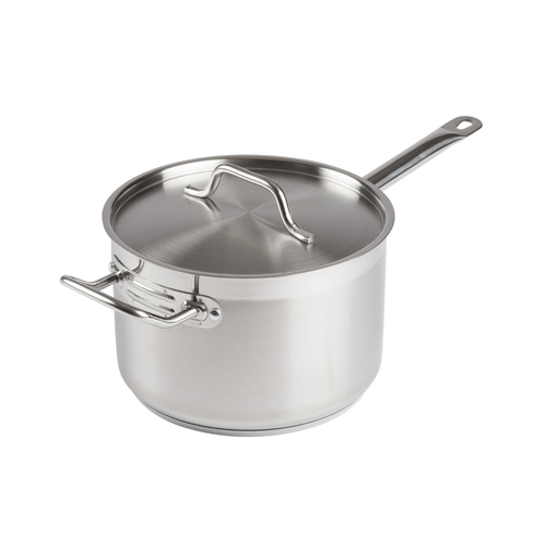 Winco SSSP-7 7.50 Qt Tri-Ply Premium Sauce Pan