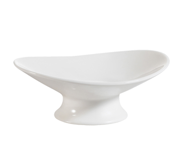 CAC China OPST-11 Bone White Porcelain Oval Accessories Plate (6 Each Per Case)